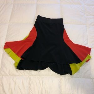 MILLY Colorblock Skirt with Lining